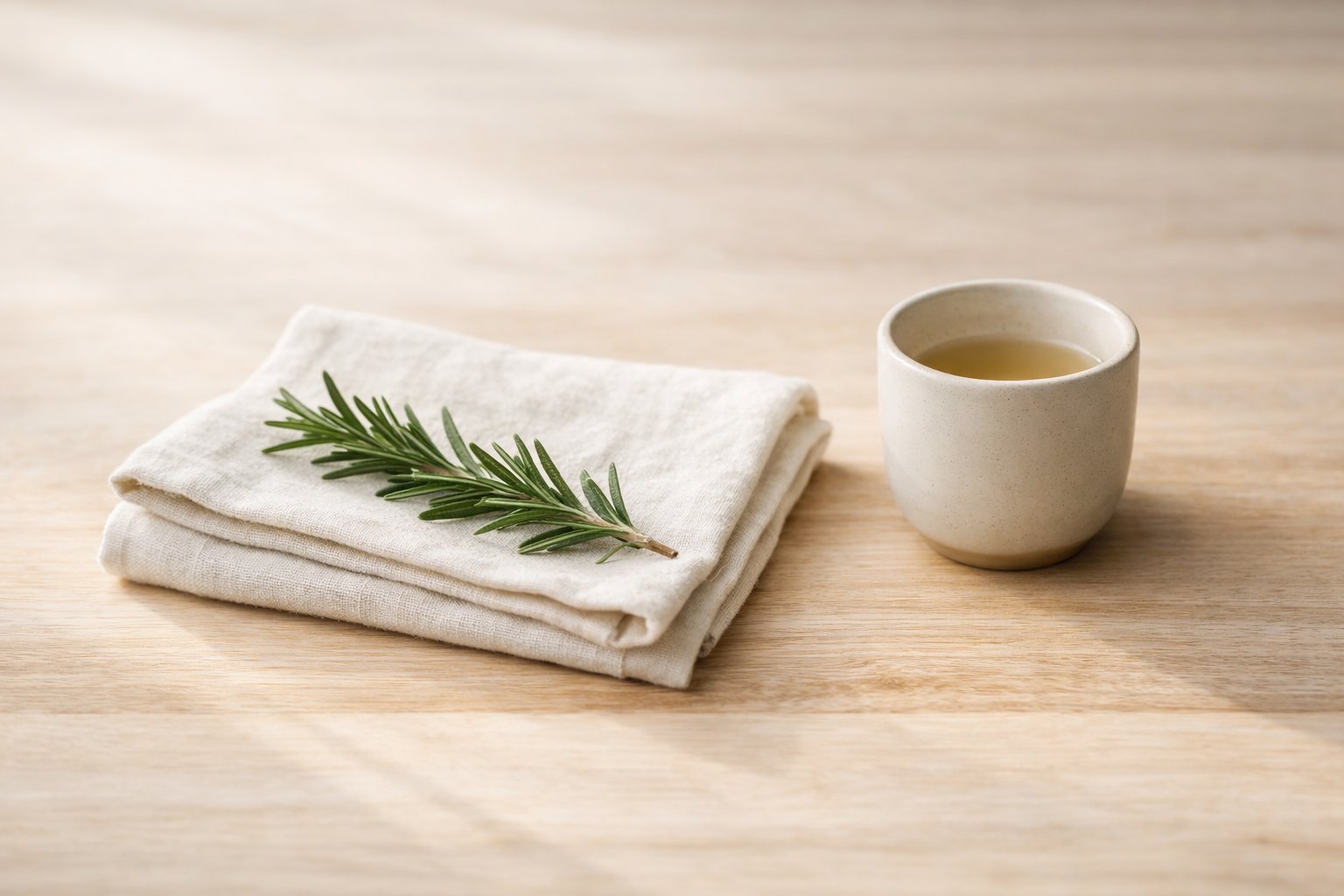 Tea and rosemary — a moment of warmth and care